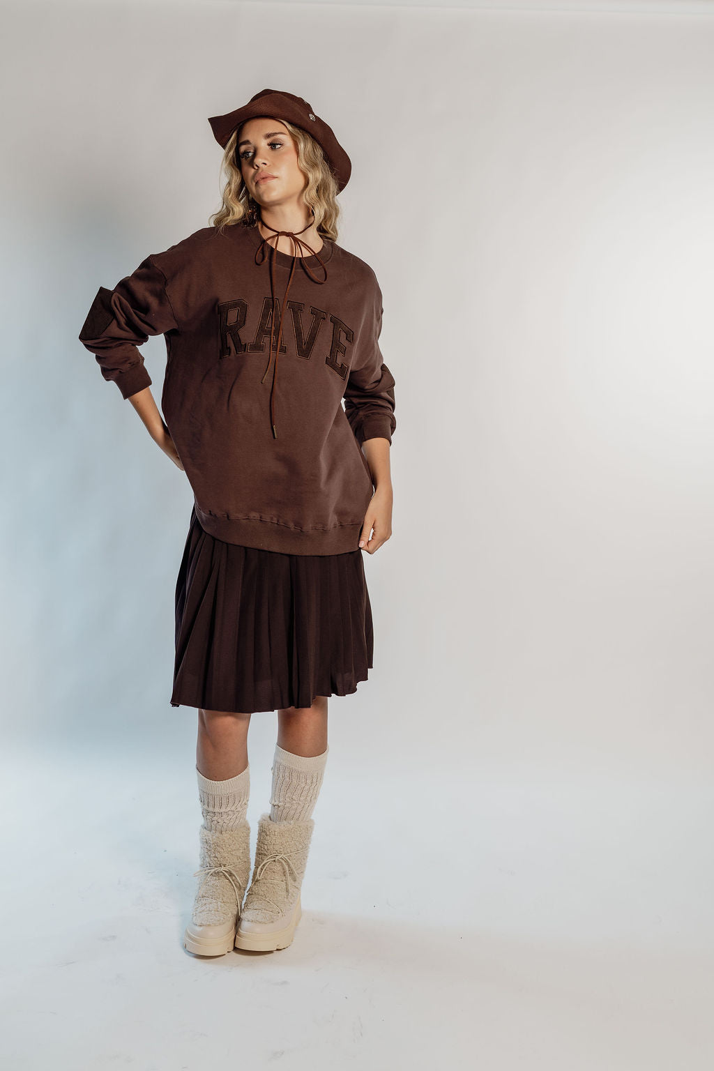 OVERSIZED RAVE - CHOCOLATE CORDUROY PATCH