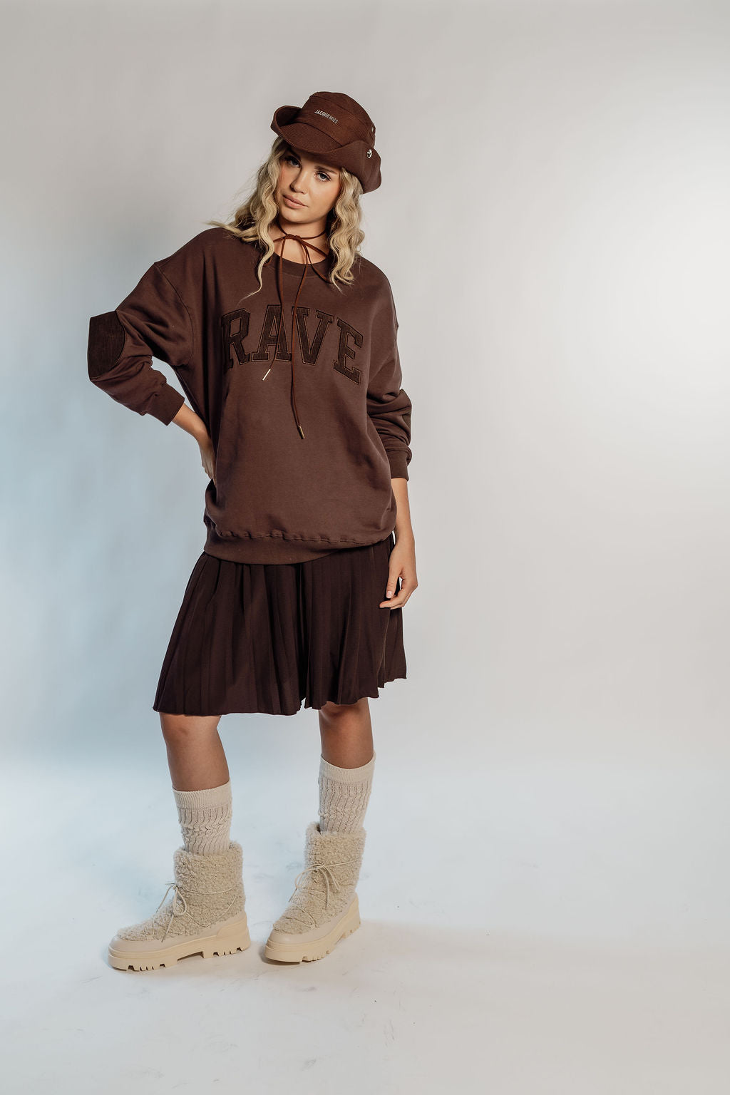OVERSIZED RAVE - CHOCOLATE CORDUROY PATCH