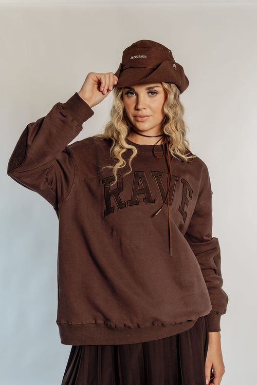 OVERSIZED RAVE - CHOCOLATE CORDUROY PATCH - Chocolate Brown