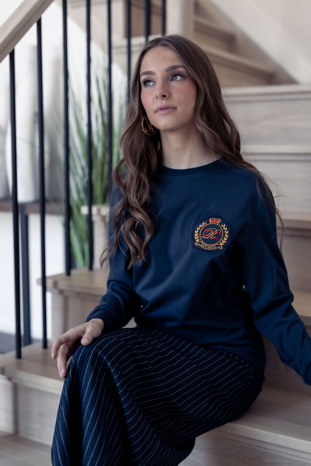 NAVY PATCH TEE