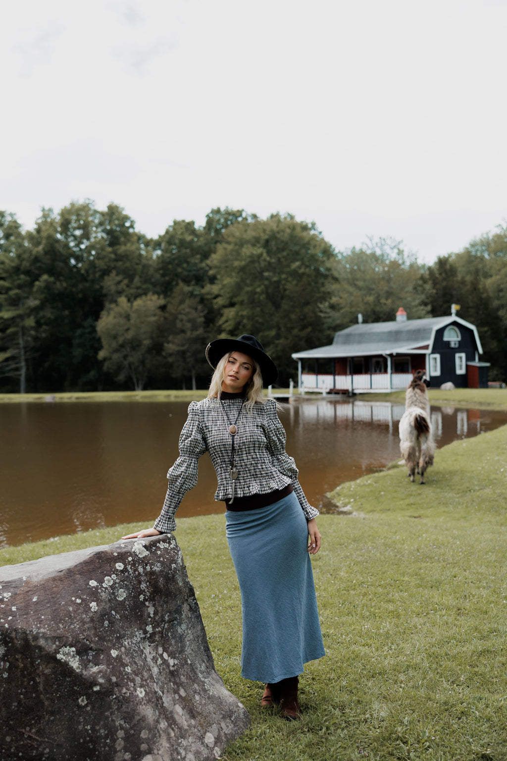 Slate slip skirt