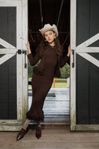 Fringe dress + cardigan
