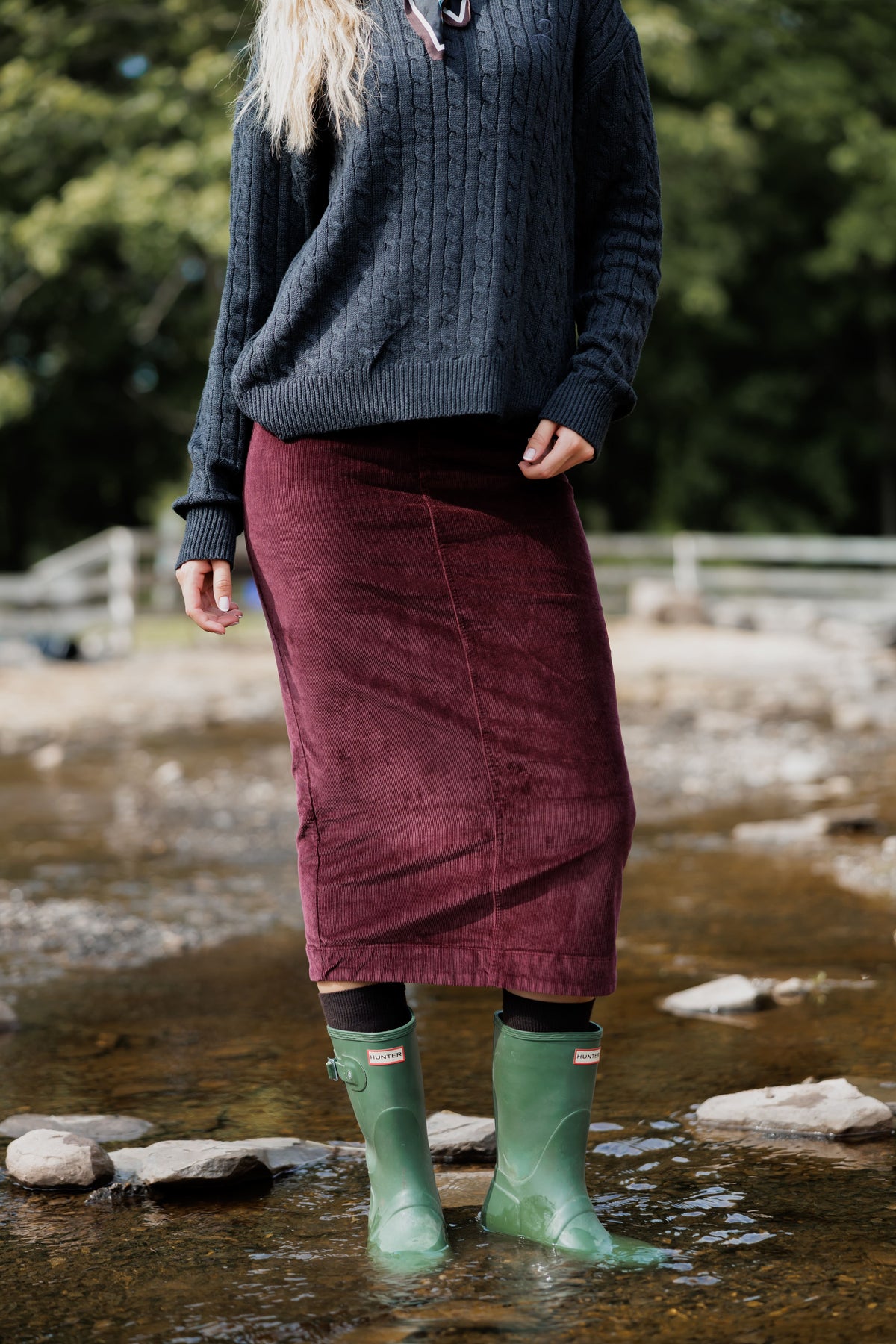 Corduroy skirt