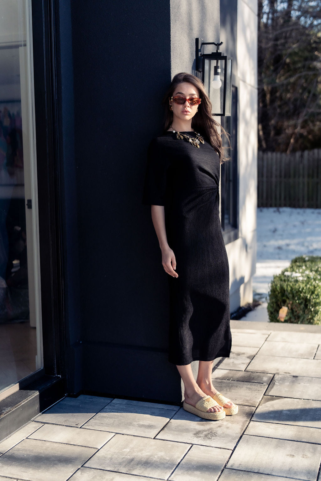 KNOT DETAIL MAXI DRESS