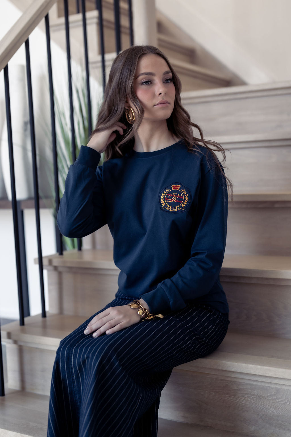 NAVY PATCH TEE