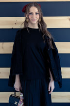 Oversized Black Denim Jacket