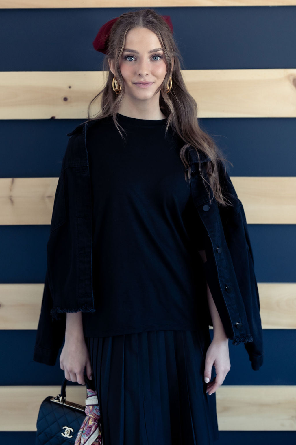 Oversized Black Denim Jacket