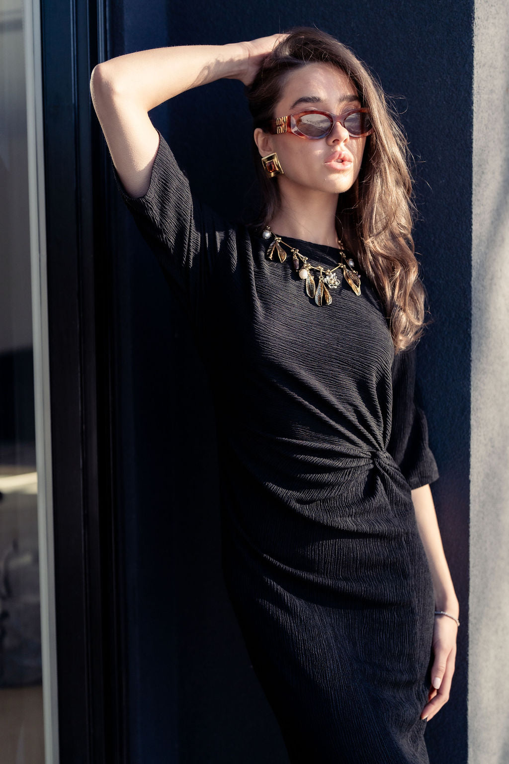 KNOT DETAIL MAXI DRESS