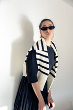PLEATED SKIRT SIGNATURE STRIPE