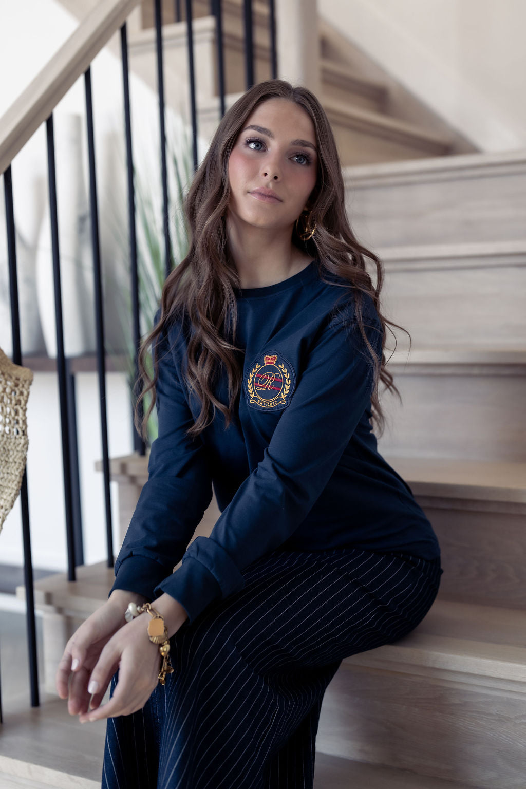 NAVY PATCH TEE