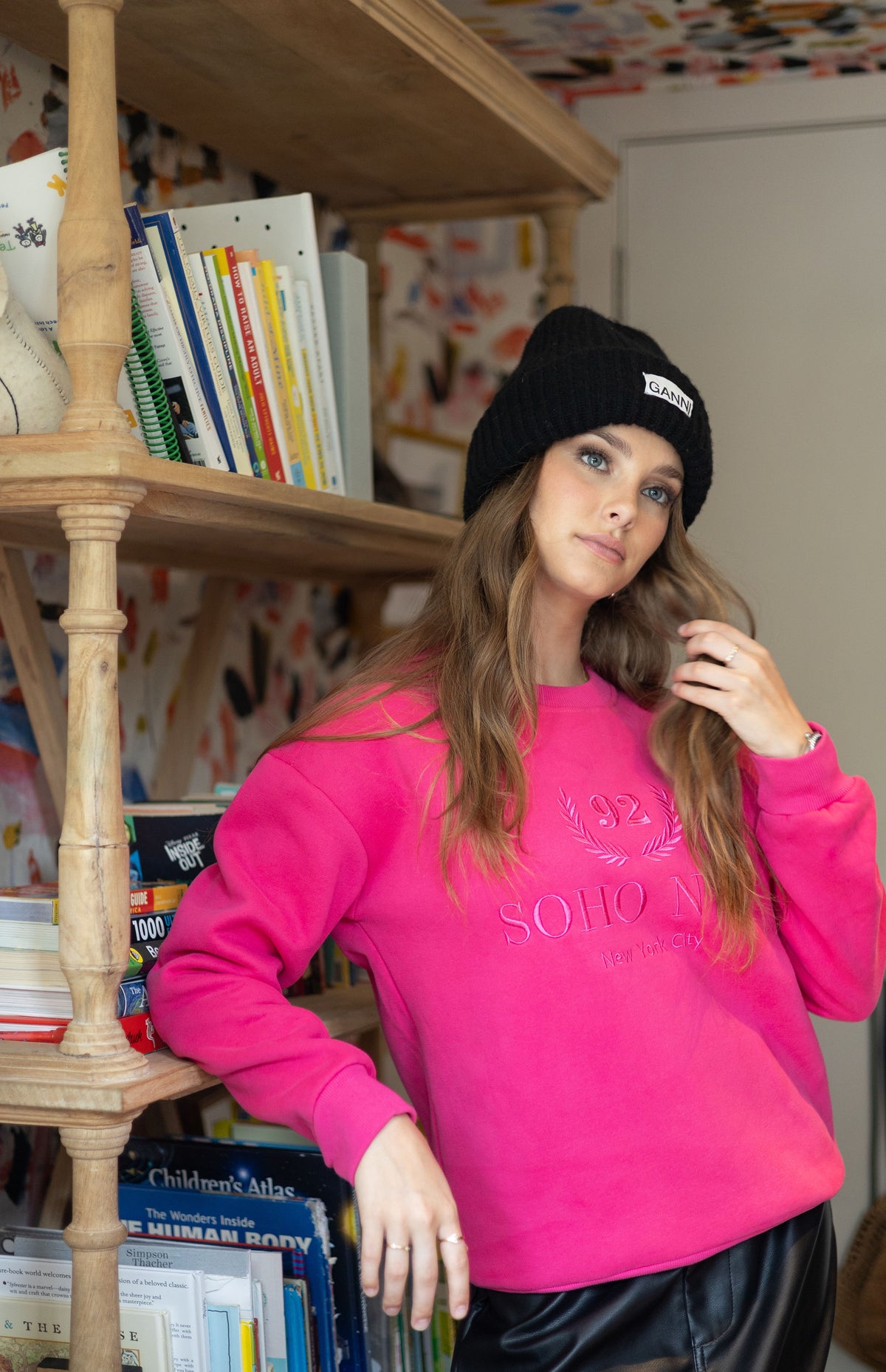 Magenta Graphic Crewneck