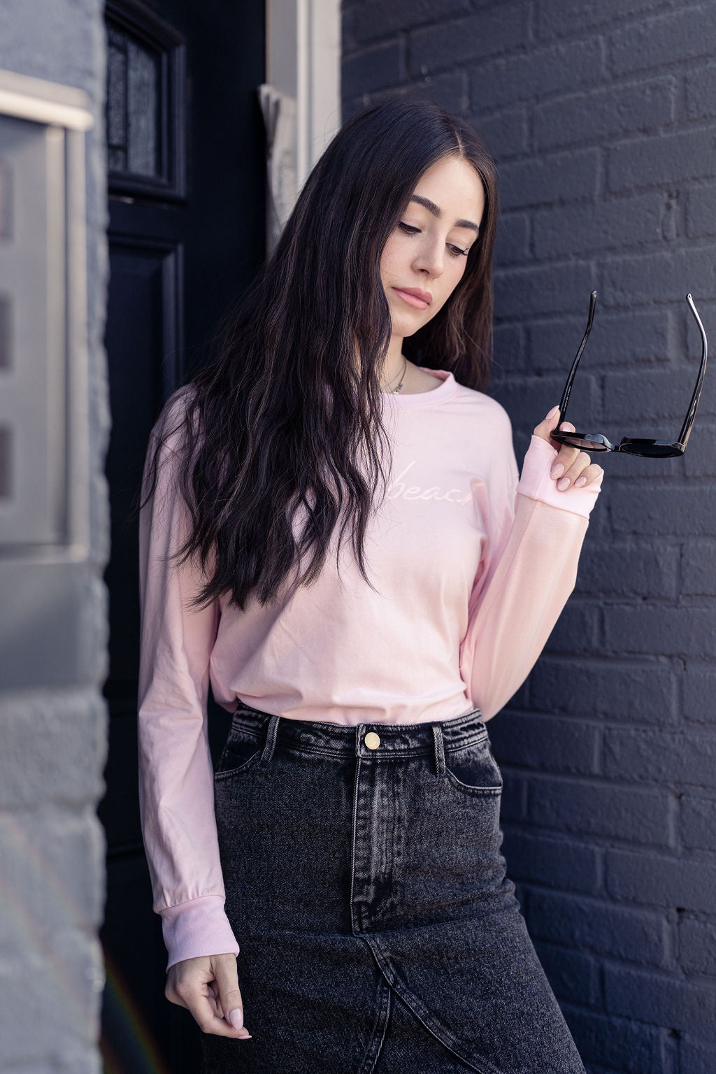 PINK GRAPHIC PRINT TEE