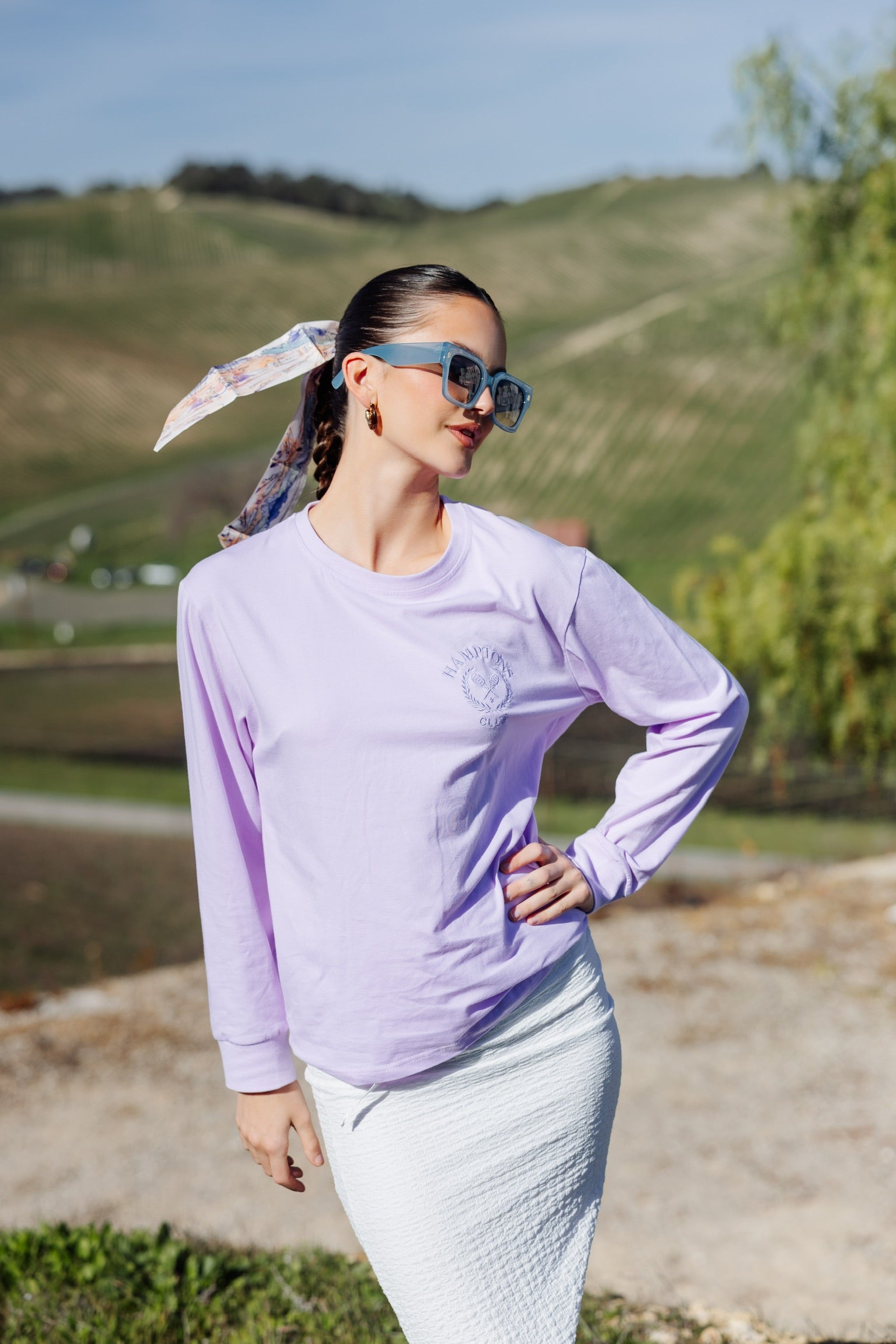 Crinkle Cotton Midi Skirt-Lined