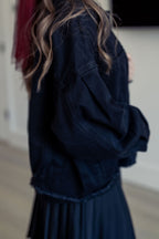 Oversized Black Denim Jacket