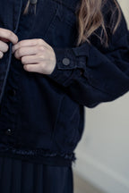 Oversized Black Denim Jacket