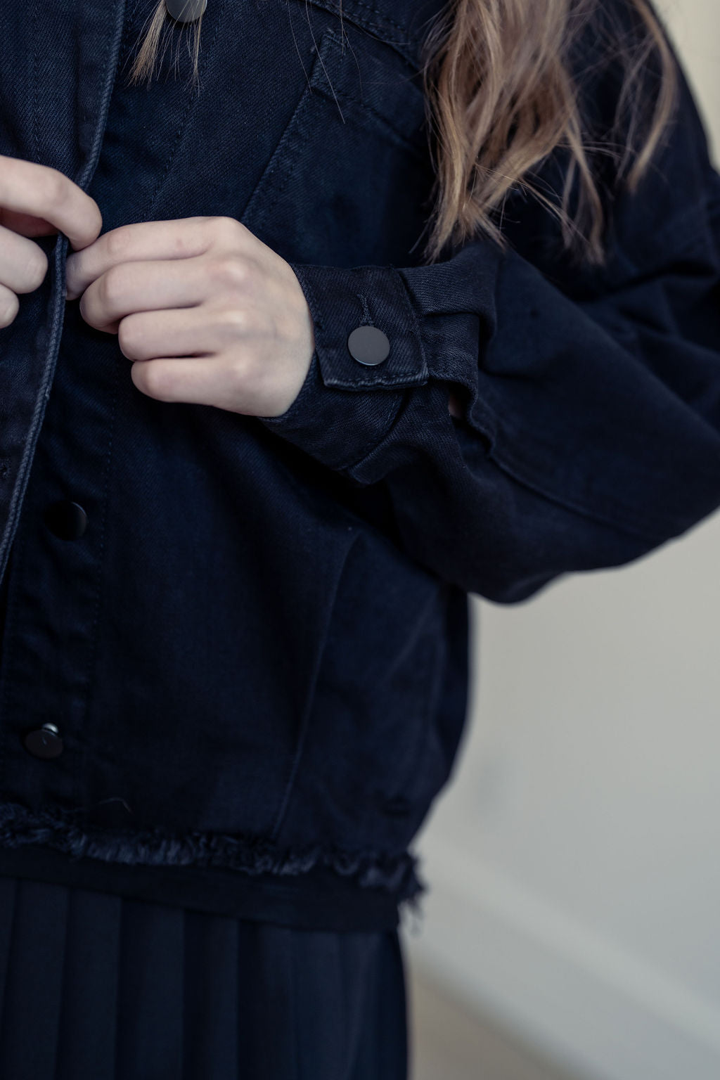 Oversized Black Denim Jacket