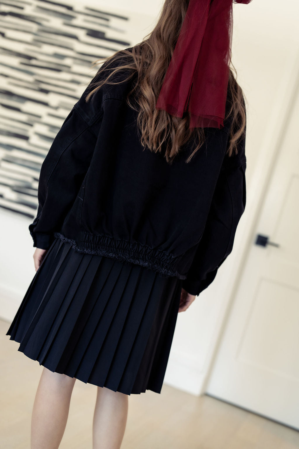 Oversized Black Denim Jacket
