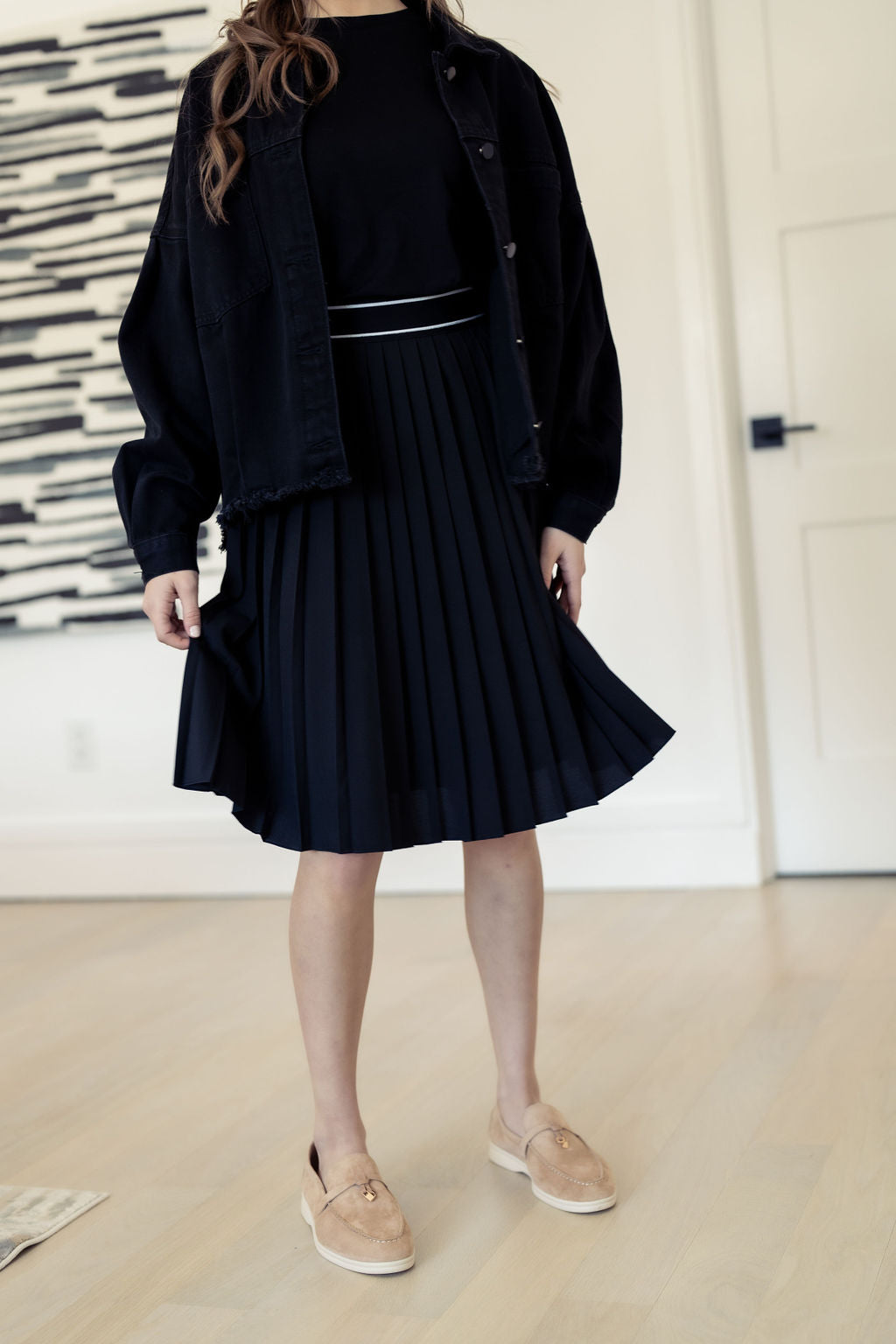 Oversized Black Denim Jacket