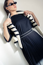 PLEATED SKIRT SIGNATURE STRIPE