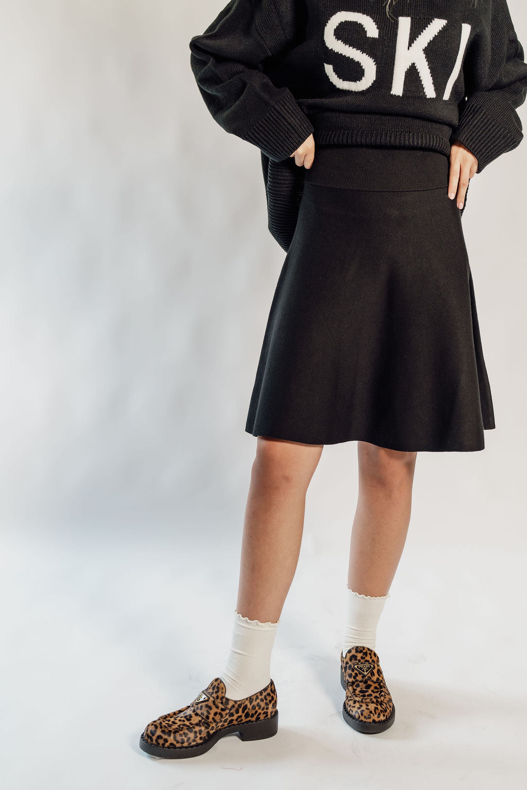 Knit circle skirt
