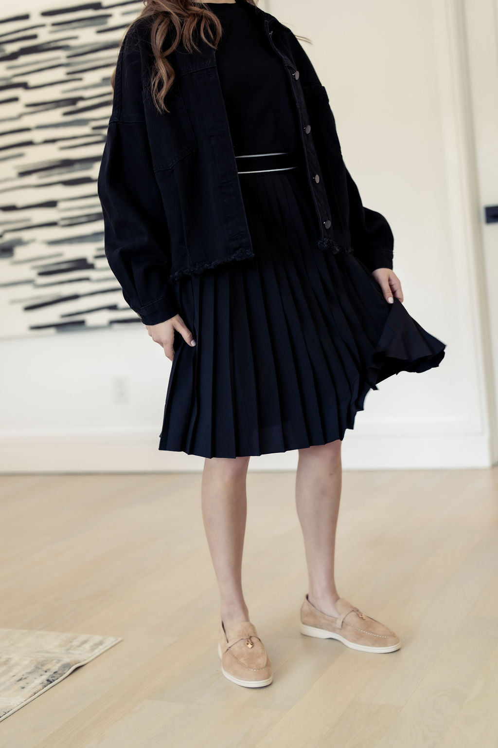 Oversized Black Denim Jacket