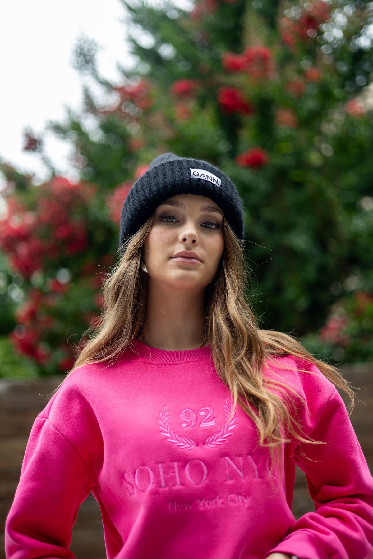 Magenta Graphic Crewneck