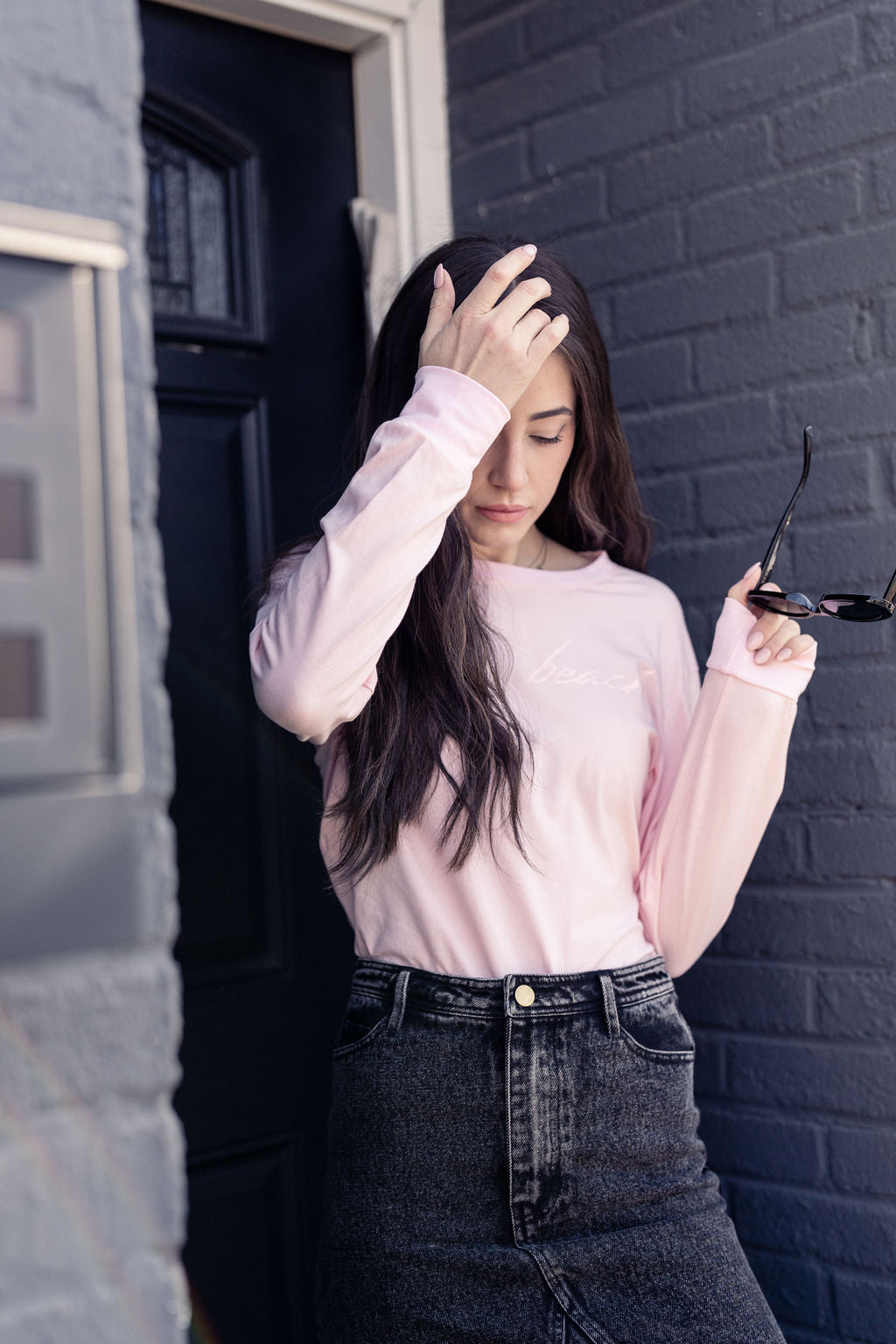PINK GRAPHIC PRINT TEE