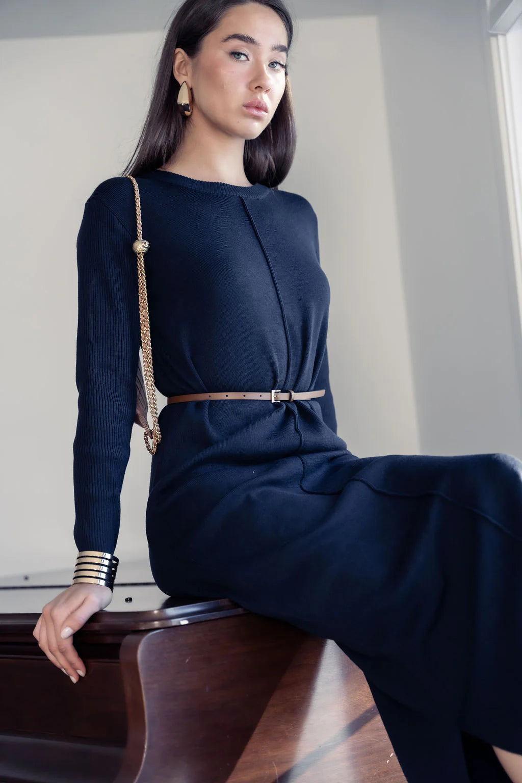 KNITTED MAXI DRESS