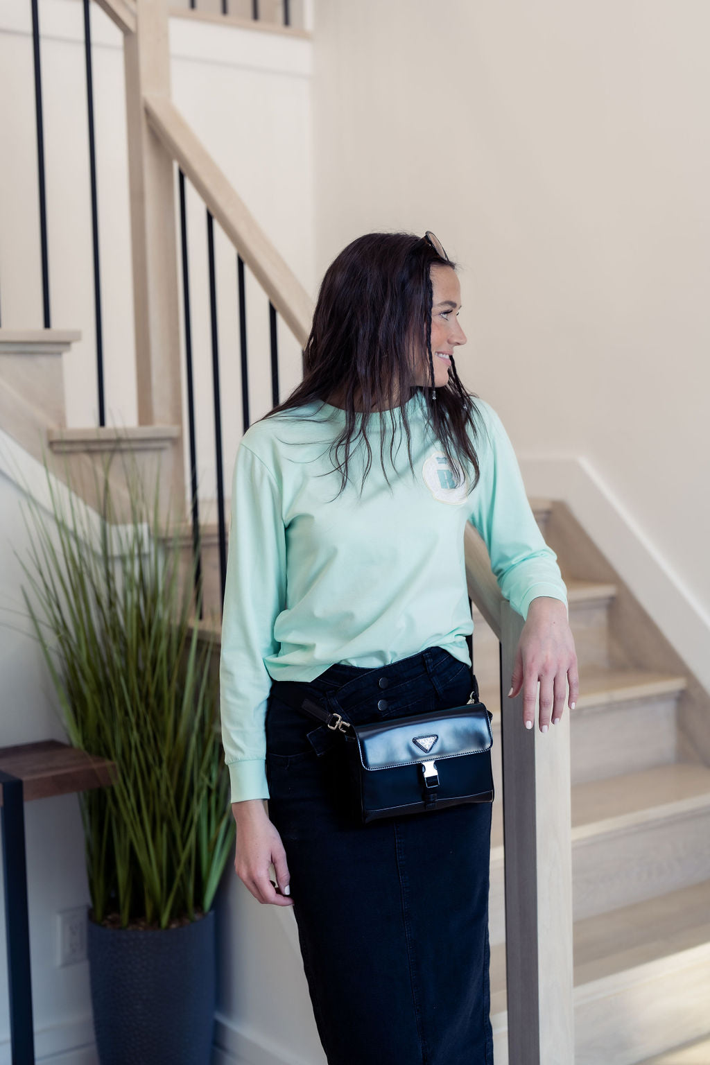 MINT GREEN PATCH TEE