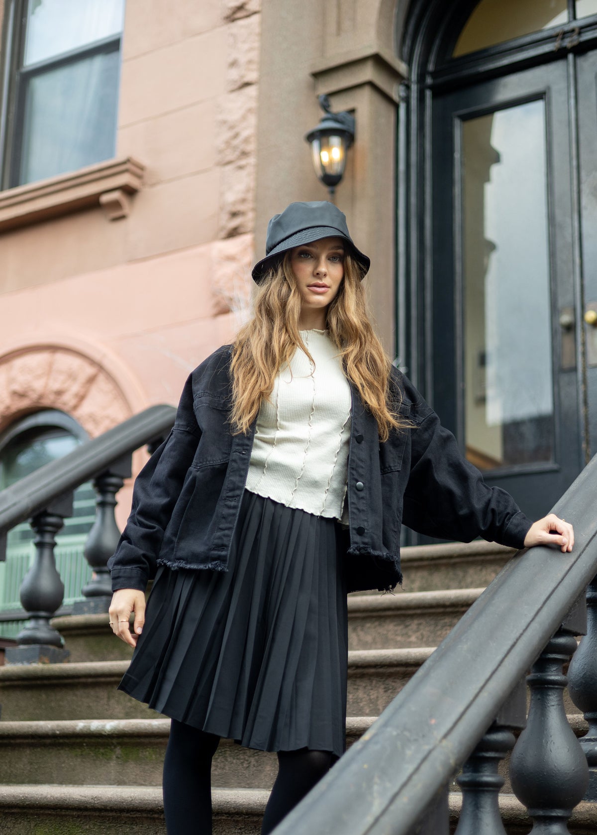 Oversized Black Denim Jacket