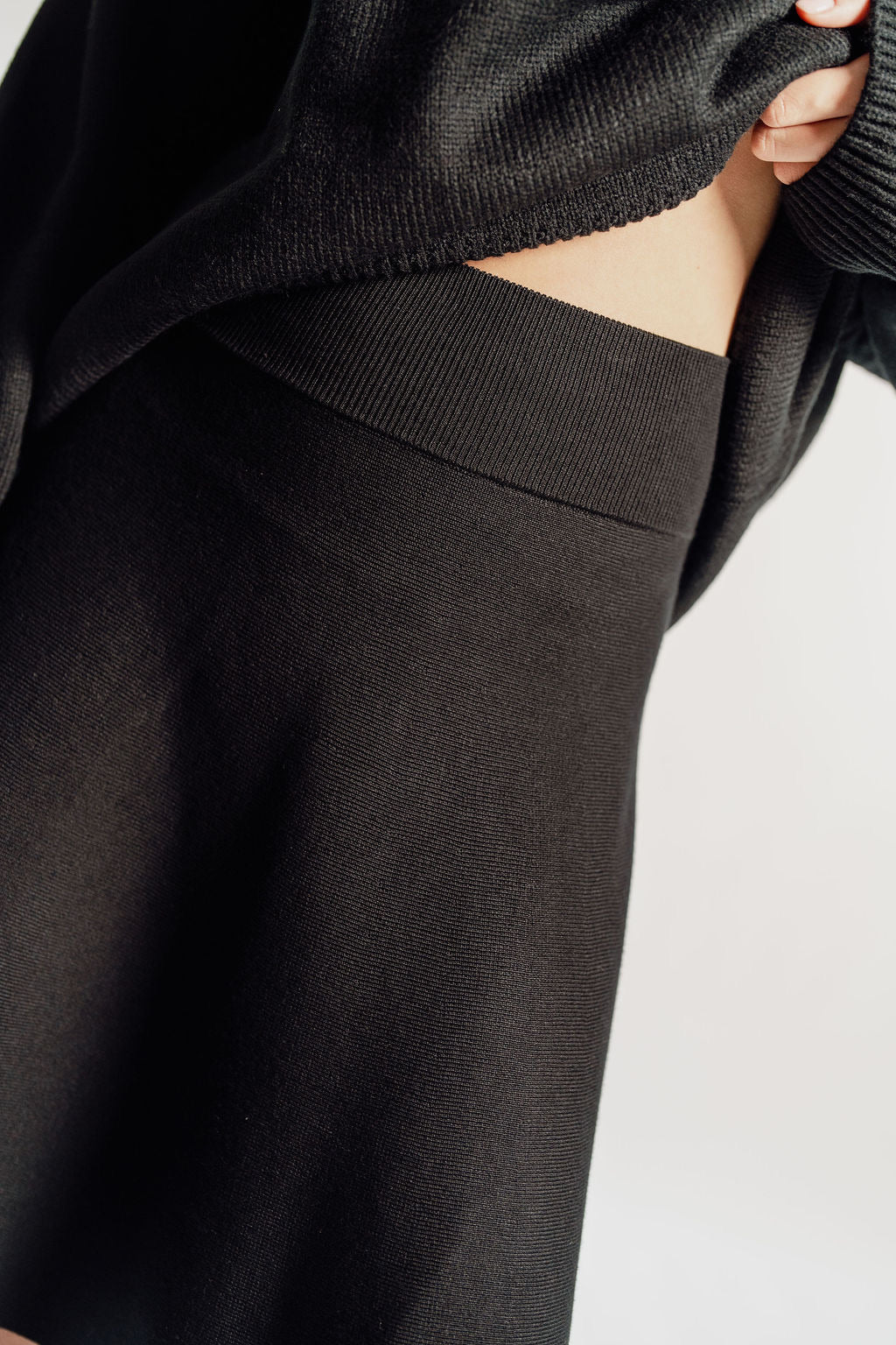Knit circle skirt