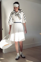 PLEATED SKIRT SIGNATURE STRIPE