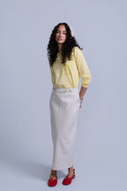 Horsebit Denim Skirt