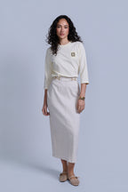 Horsebit Denim Skirt