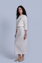 Horsebit Denim Skirt