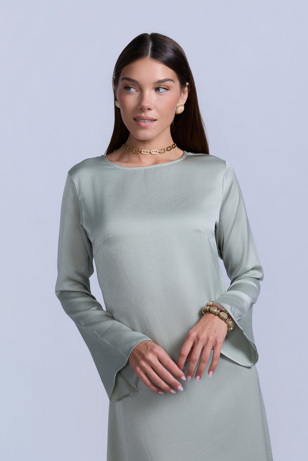 Slip Long Sleeve Dress