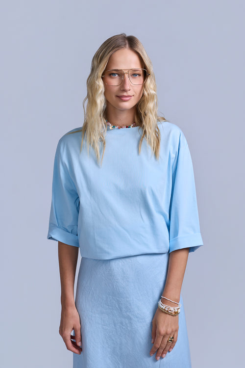 Oversized Essential Tee - Powder Blue