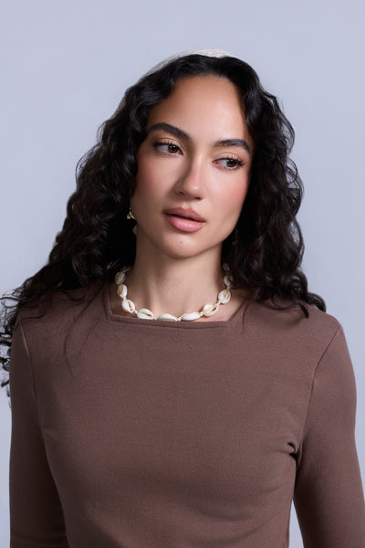 Square Neck Ribbed Tee
