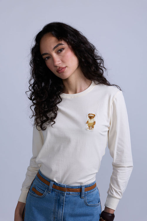 Teddy Icon Long Sleeve - Cream