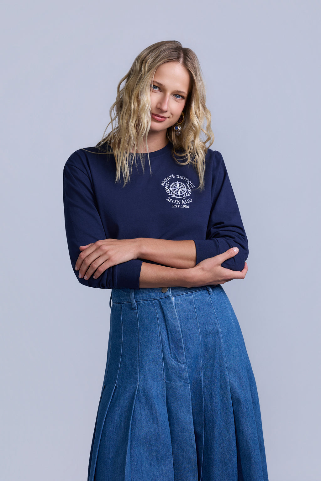 Nautical Embroidered Long Sleeve