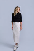 Horsebit Denim Skirt