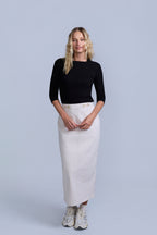 Horsebit Denim Skirt