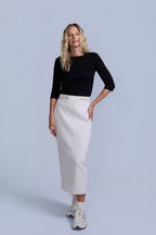 Horsebit Denim Skirt