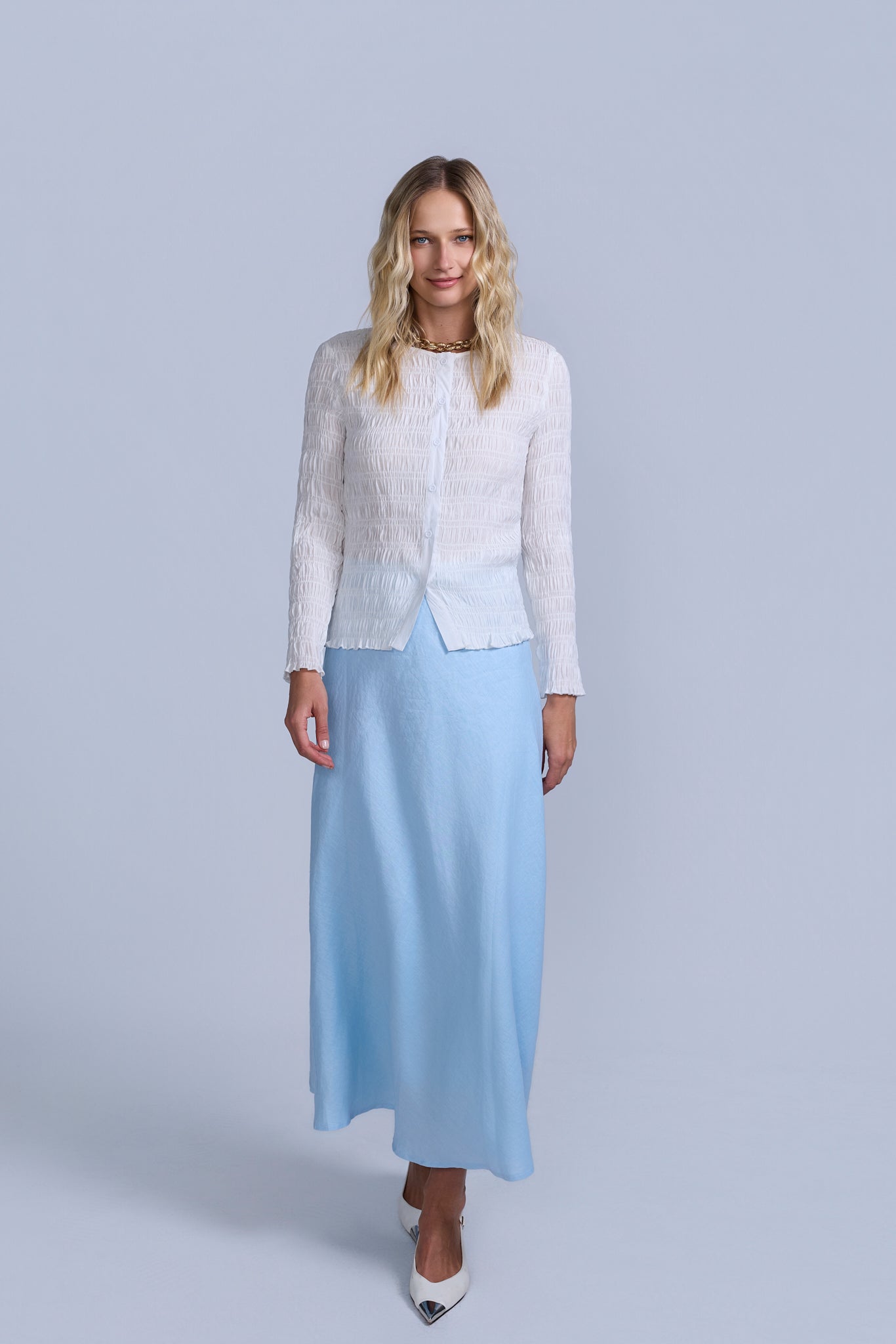 Linen Midi Skirt