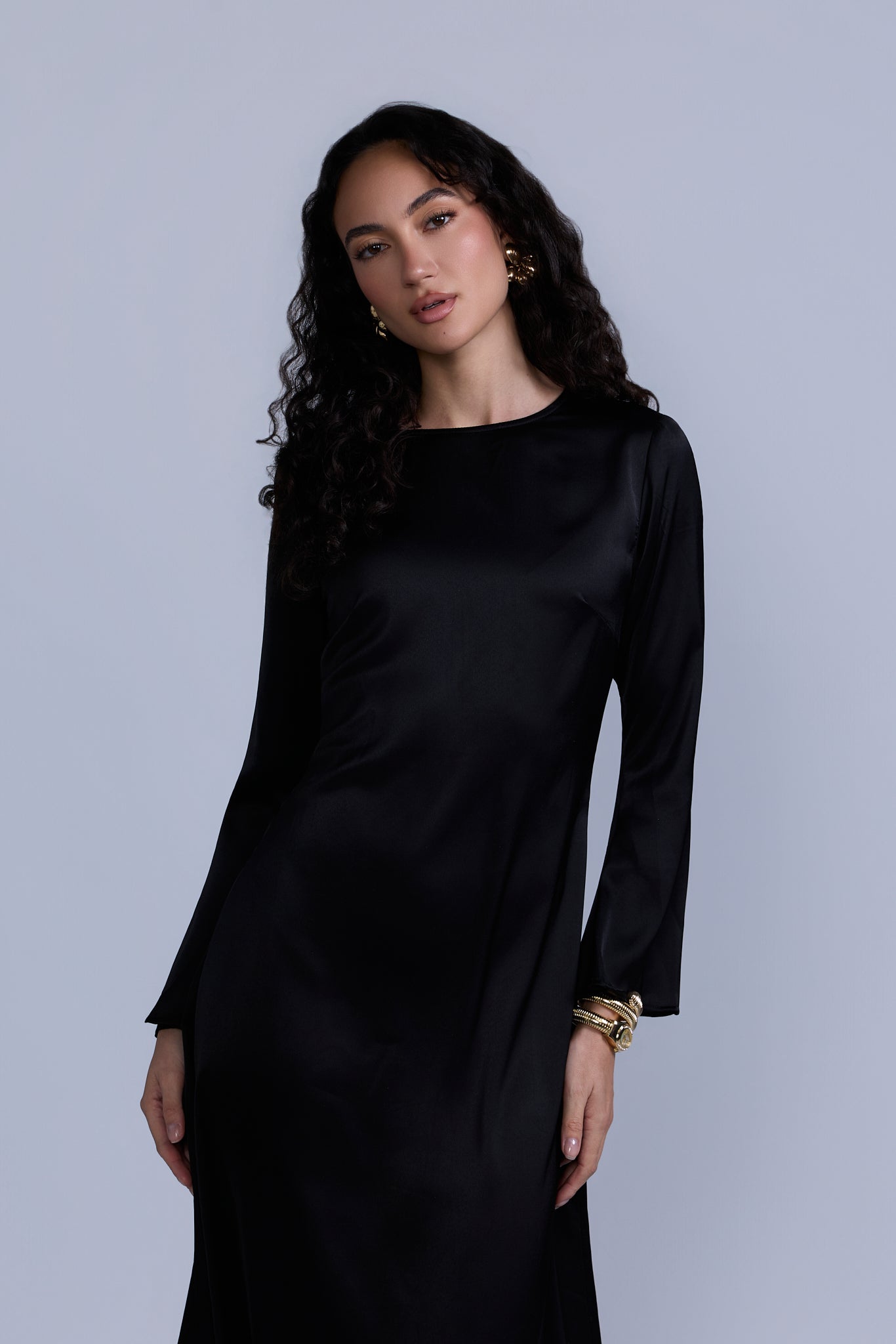 Slip long sleeve dress