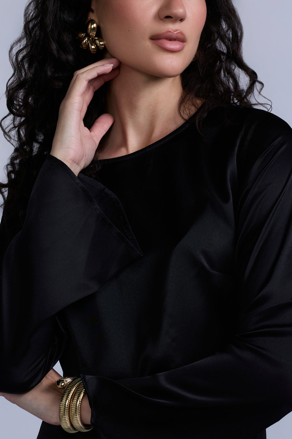 Slip Long Sleeve Dress