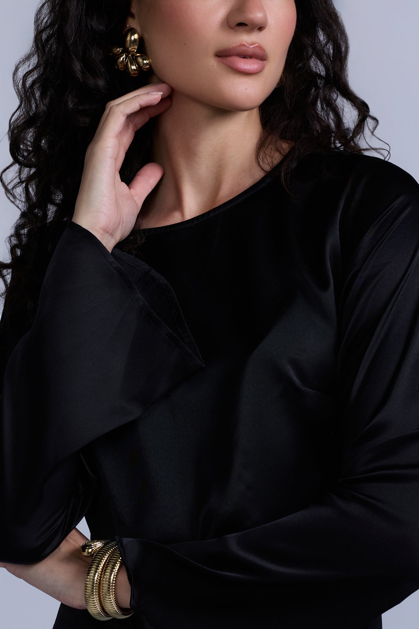 Slip Long Sleeve Dress