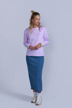 Horsebit Denim Skirt