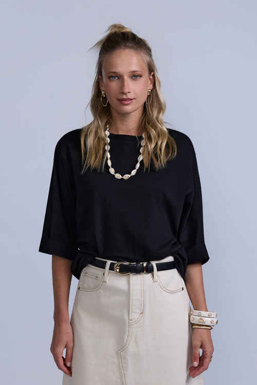 Oversized Essential Tee - Black