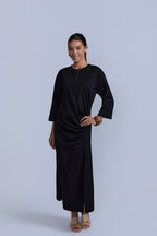 Ruched Cotton T-Shirt Dress